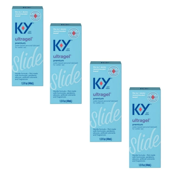 K-Y UltraGel Personal Water Based Lubricant, 4.5 oz (Pack of 4)