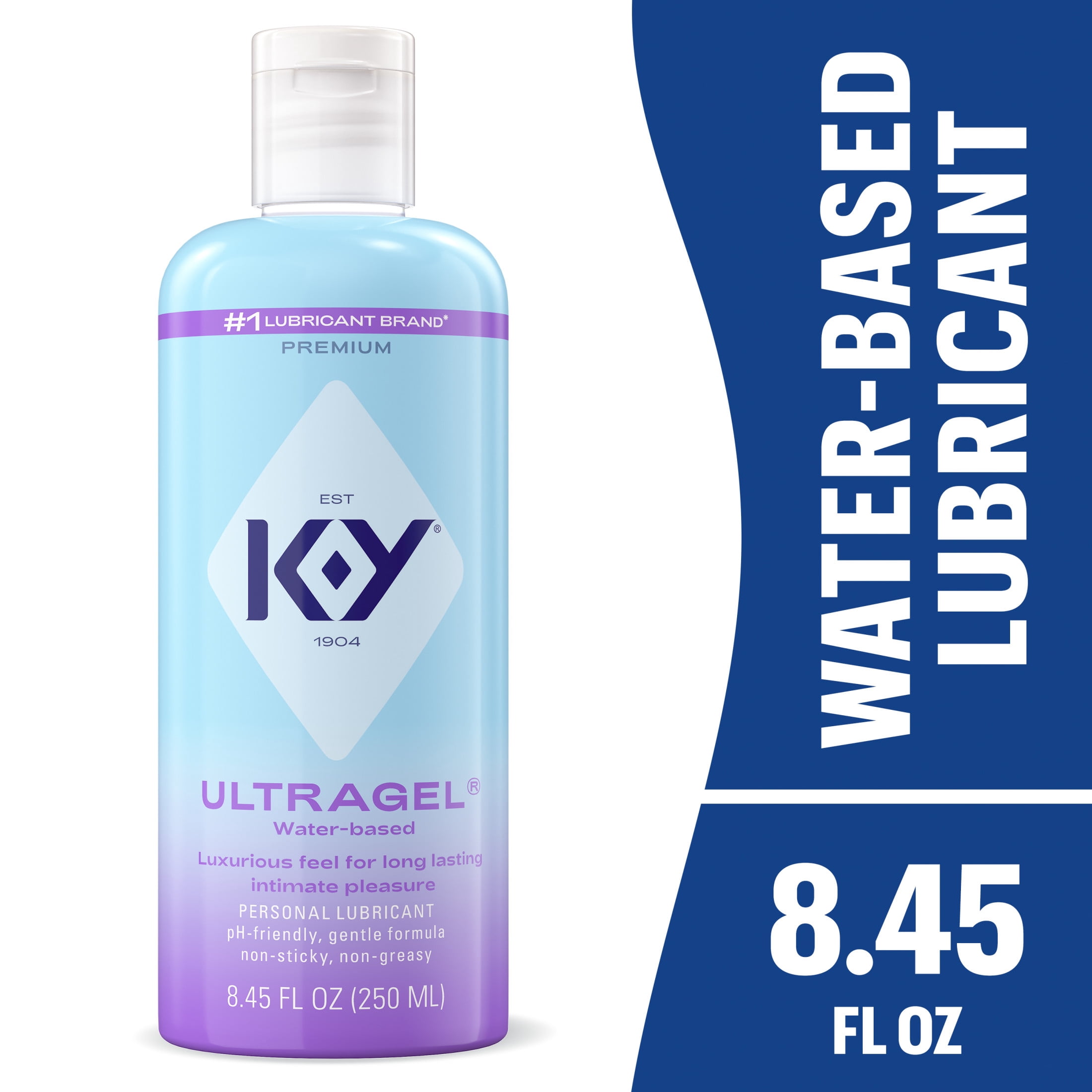 K-Y Ultragel Lube, Personal Long-Lasting Water Based Lubricant For Sexual Wellness, 8.5 fl oz
