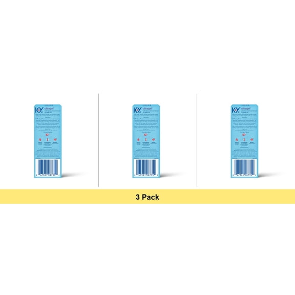 K-Y Ultragel Personal Water Based Lubricant for Sexual Wellness & Vaginal Moisturizer, 1.5 fl oz - 3 Pack