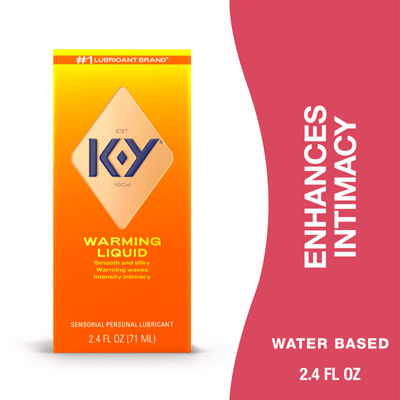 K-Y Warming Jelly Lube, Sensorial Personal Lubricant, Glycol Based Formula, Safe to Use with Latex Condoms, For Men, Women and Couples, 2.4 FL OZ