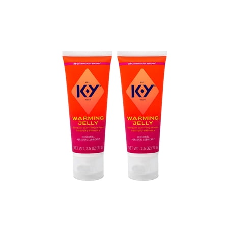 K-Y Warming Jelly Personal Lubricant, 2.5 oz Pack of 2, 5 oz Total