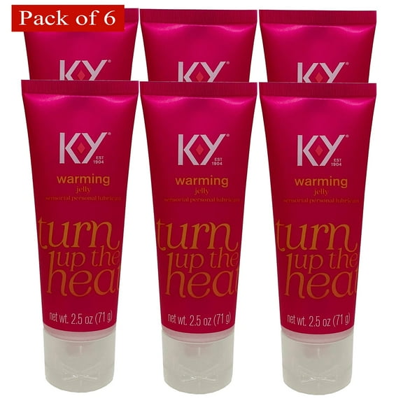 K-Y Warming Jelly Personal Lubricant, 71g (2.5 oz) Pack of 6