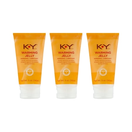 K-Y Warming Jelly Personal Lubricant Tube, 5-Ounce Tube, 3 Pack