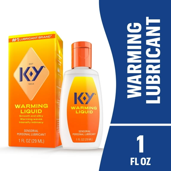 K-Y Warming Lube, Glycerin Based Sensorial Personal Lubricant For Couples and Sexual Wellness,1 fl oz