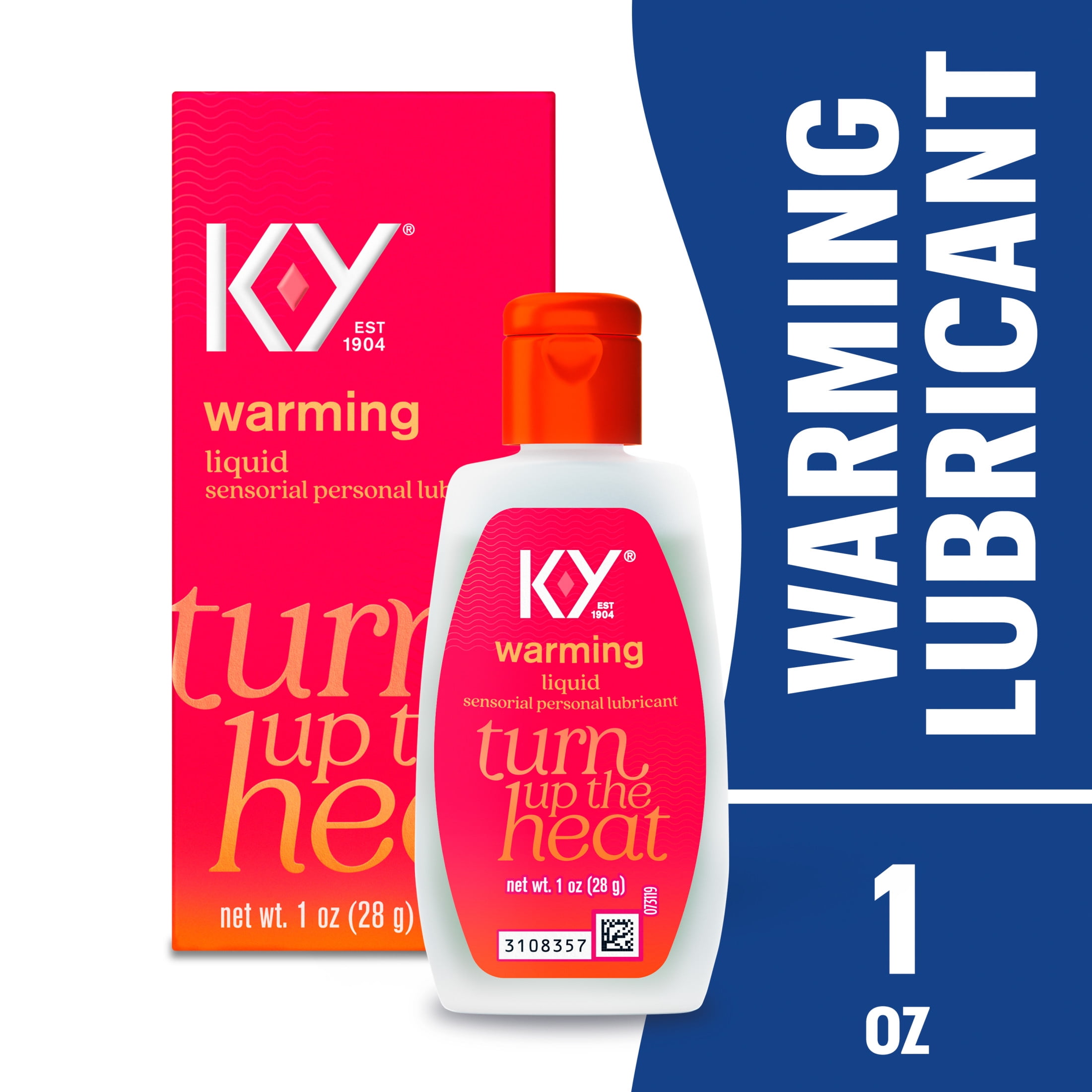 K-Y Warming Lube, Glycerin Based Sensorial Personal Lubricant For Couples and Sexual Wellness,1 fl oz