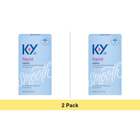 K-Y Water Based Personal Lubricant for Sexual Wellness & Vaginal Moisture, 2.5 fl oz - 2 Pack