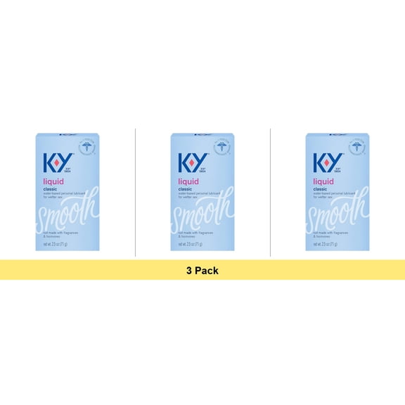 K-Y Water Based Personal Lubricant for Sexual Wellness & Vaginal Moisturizer, 2.5 fl oz - 3 Pack