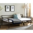thumbnail image 1 of K and B Furniture Co Inc Modern Metal Twin Size Daybed Frame with Metal Slats Support, Bronze Finish, 1 of 2