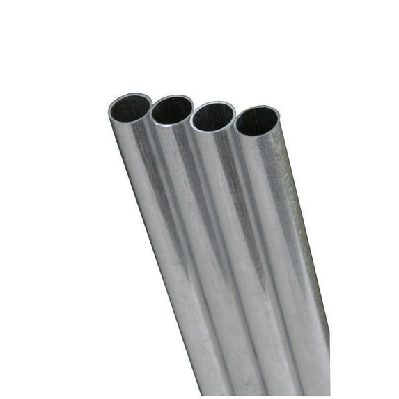 Aluminum Round Tube, Aluminum, 6061-T6 Alloy Type, 1 ft L.