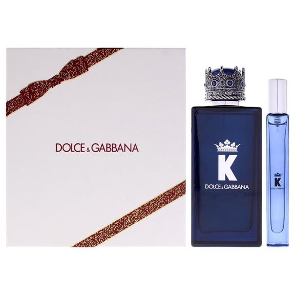 K by Dolce and Gabbana for Men - 2 Pc Gift Set 3.3oz Parfum Spray, 0.33oz EDP Spray (Mini)