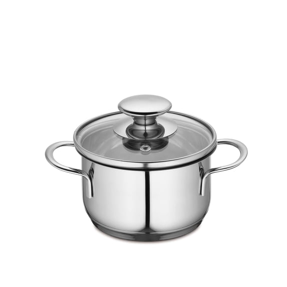 Küchenprofi Mini Stockpot with Glass Lid Stainless Steel 0.7 Quart