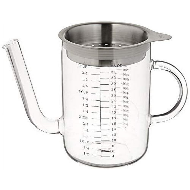 Frieling Gravy Separator Borosilicate Glass with Stainless Steel Sieve and  Silicone Rim on Food52