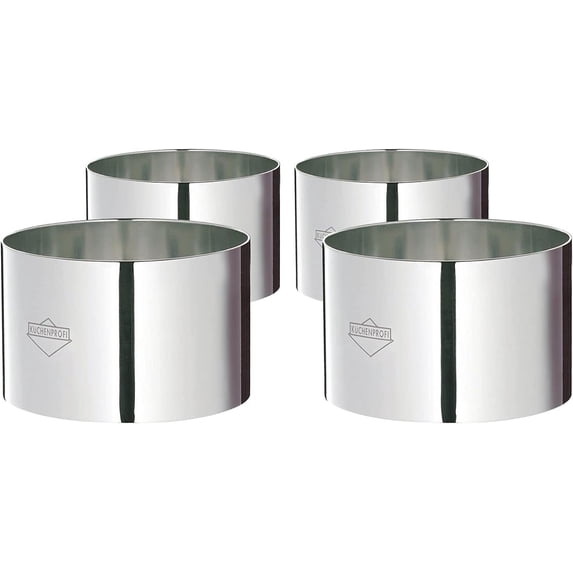 Küchenprofi Stainless Steel Cooking Rings Set of 4 Plating Ring Molds 3 Inch