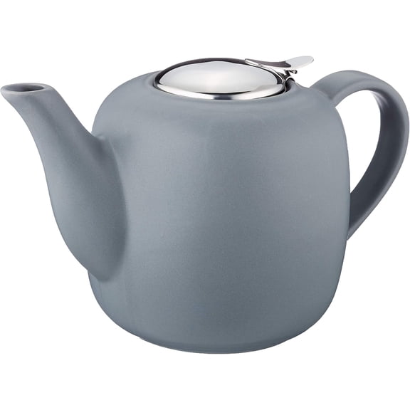 Küchenprofi London Ceramic Teapot with Stainless Steel Infuser 8 Cup Gray