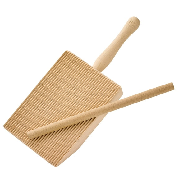 Kchenprofi Pastacasa Wooden Grooved Board for Making Homemade Gnocchi, 8.25" x 4", Natural