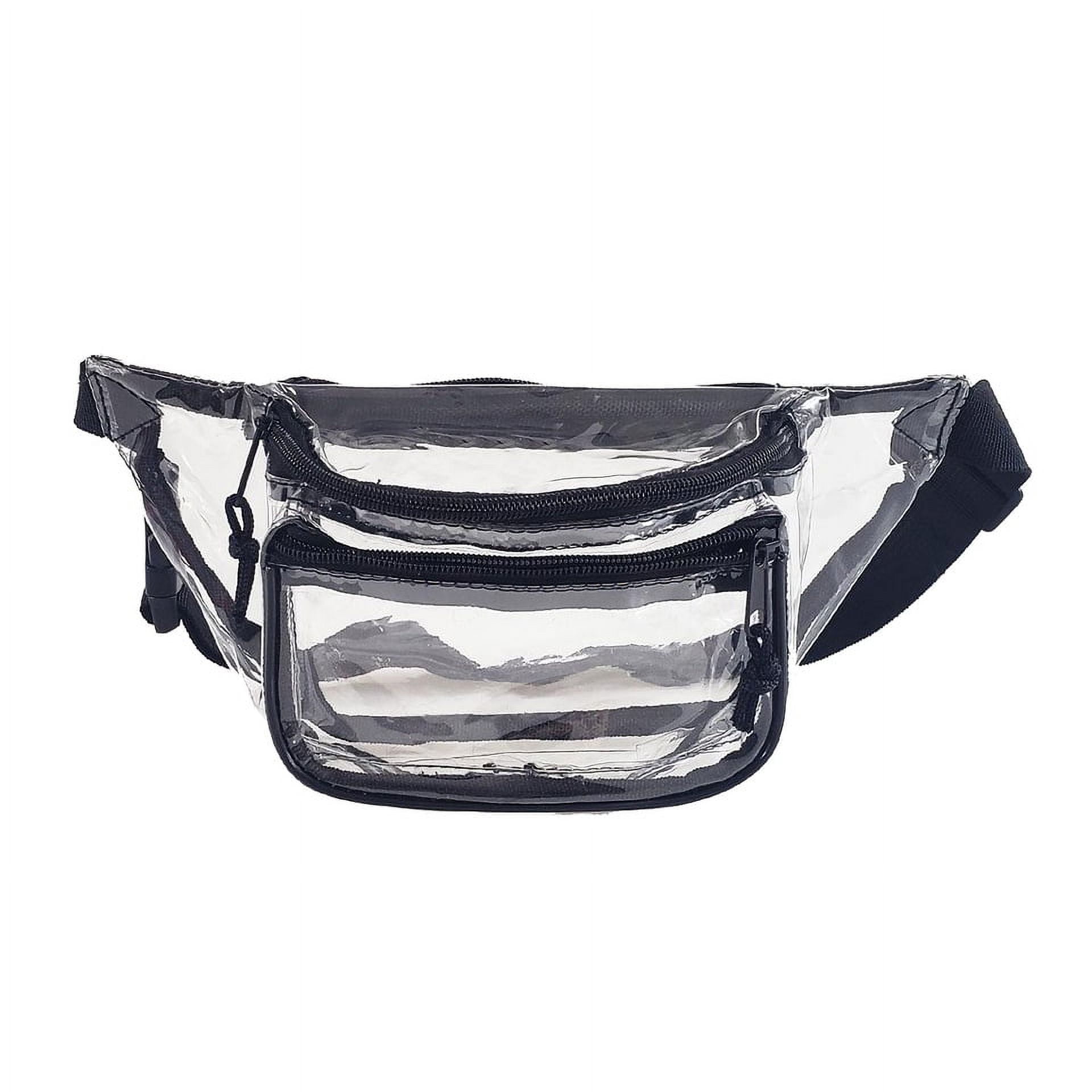 K Cliffs Clear Anti Theft 3 Zipper PVC Fanny Pack with Black Trim for Music Festivals Raves Unisex All Ages Walmart