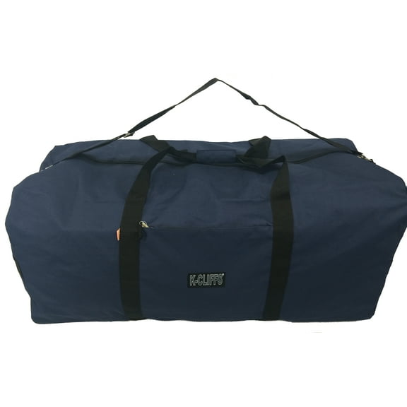 K-cliffs Heavy duty Cargo Duffel Large 42 in Sports Gear, Travel Bag in color Navy, unisex