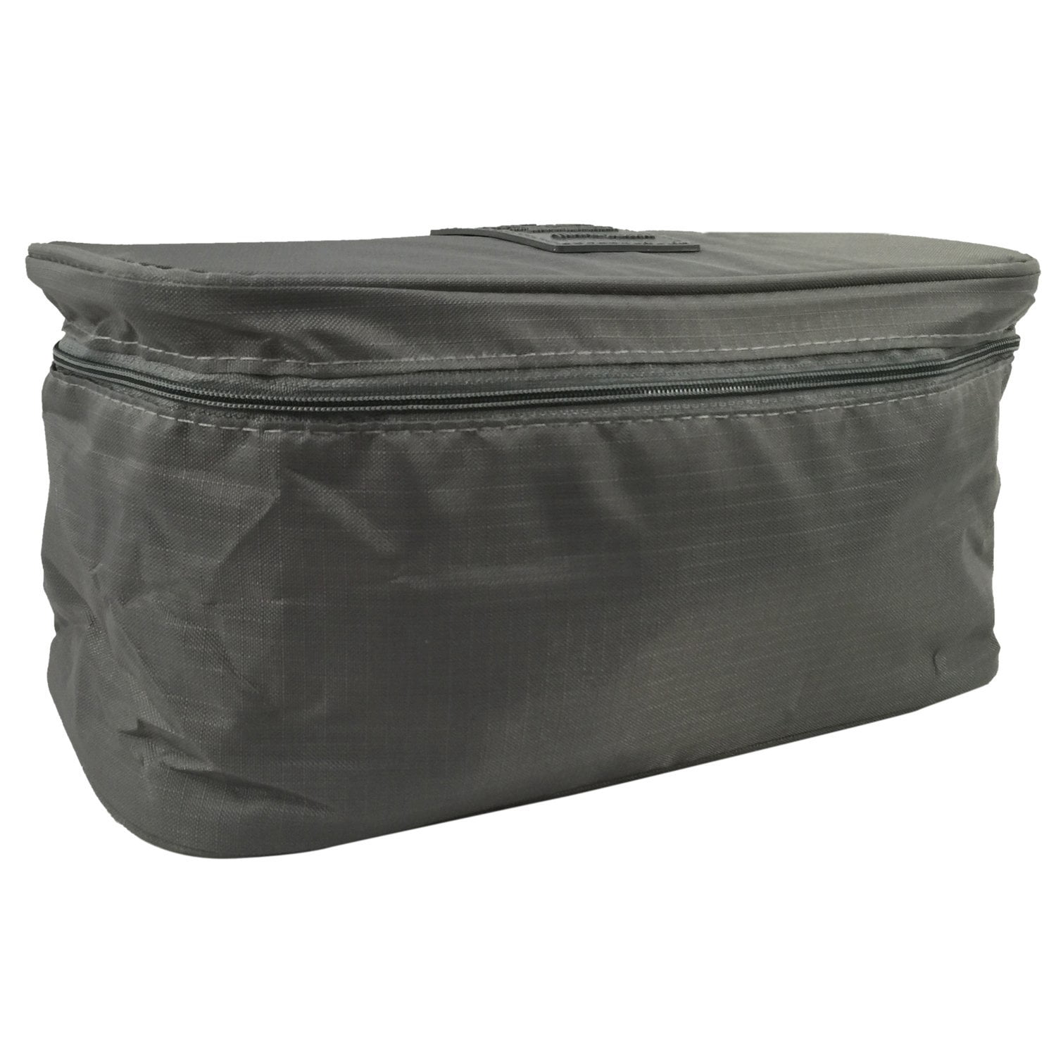 K-cliffs Nylon Organizer Multi Pocket Travel Pouch Liner Carry Case with Handle, Grey