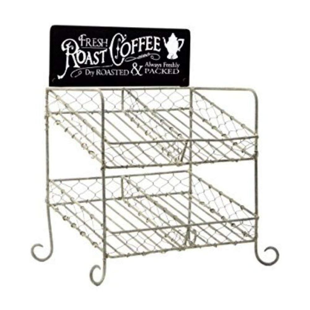 Rustic Vintage Metal Wire Coffee Pod Holder