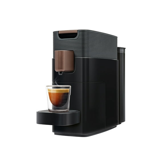 K-fee ONE Single Serve Coffee and Espresso Machine (Black/Copper) | Starbucks Verismo* Compatible