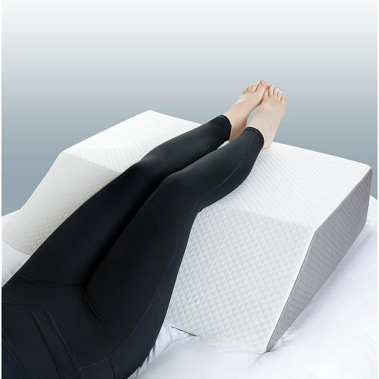 Xtra-Comfort Leg Elevation Pillow for Sleeping, Swelling, Post Surgery -  Memory Foam Bed Wedge Pillow- Support Cushion for Pregnancy, Leg, Foot Rest