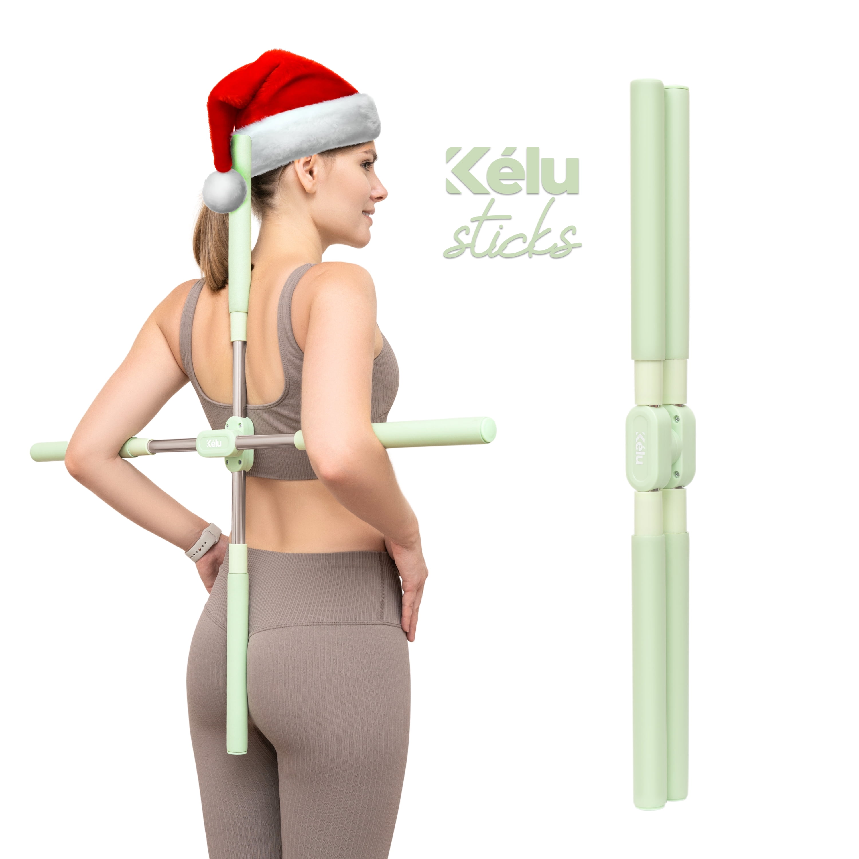 Posture Pole & Yoga Strap - Yoga Stick & Yoga Belt - Back Cracking
