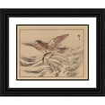 thumbnail image 1 of Kōno Bairei 14x12 Black Ornate Wood Framed Double Matted Museum Art Print Titled: Bairei Gafu, Pl.17 (1905), 1 of 5
