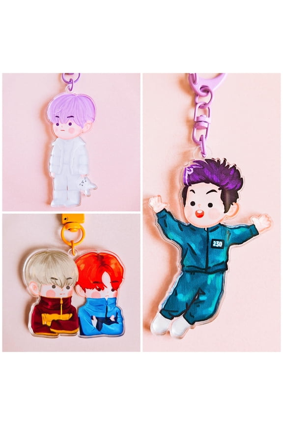 K-pop Artist Keychain, K-pop Artist Player 230 Keychain, random 1 pack