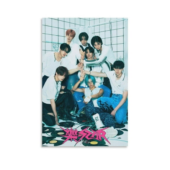 K-pop Artist Poster Stray Kids Rock  Star Ver. 1st Teaser HD Print on Canvas Painting Wall Art for Living Room Decor Boy Gift