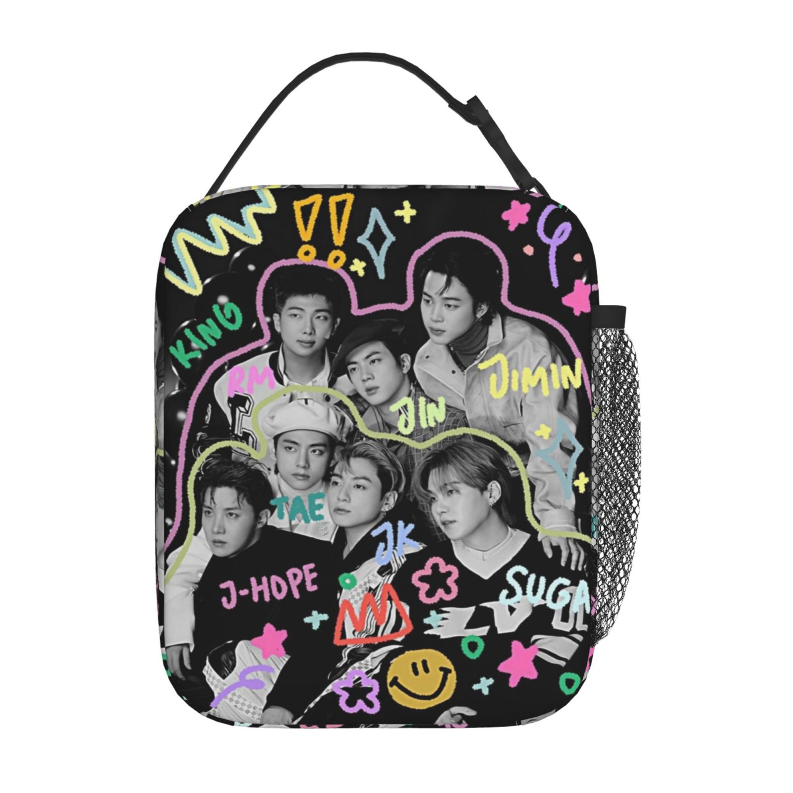 K-pop BTS Lunch Bag Love Yourself Lunch Box Multi Function Reusable ...