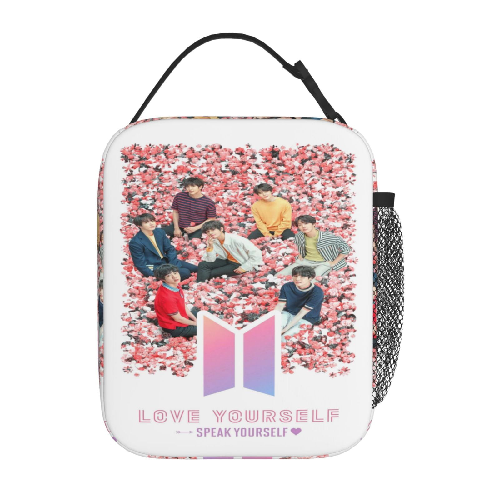 K-pop BTS Lunch Bag Love Yourself Lunch Box Multi Function Reusable ...