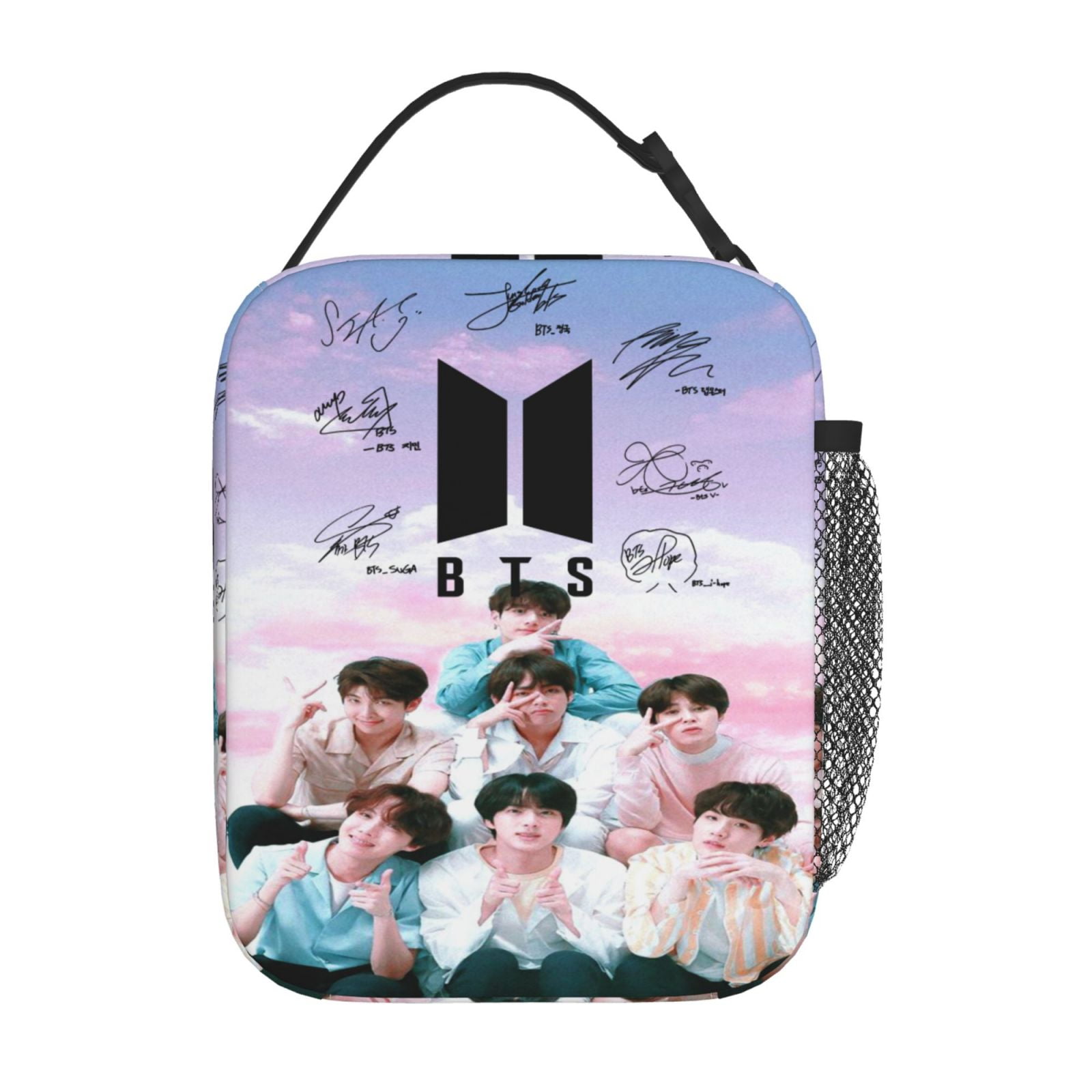 K-pop BTS Lunch Bag Love Yourself Lunch Box Multi Function Reusable ...