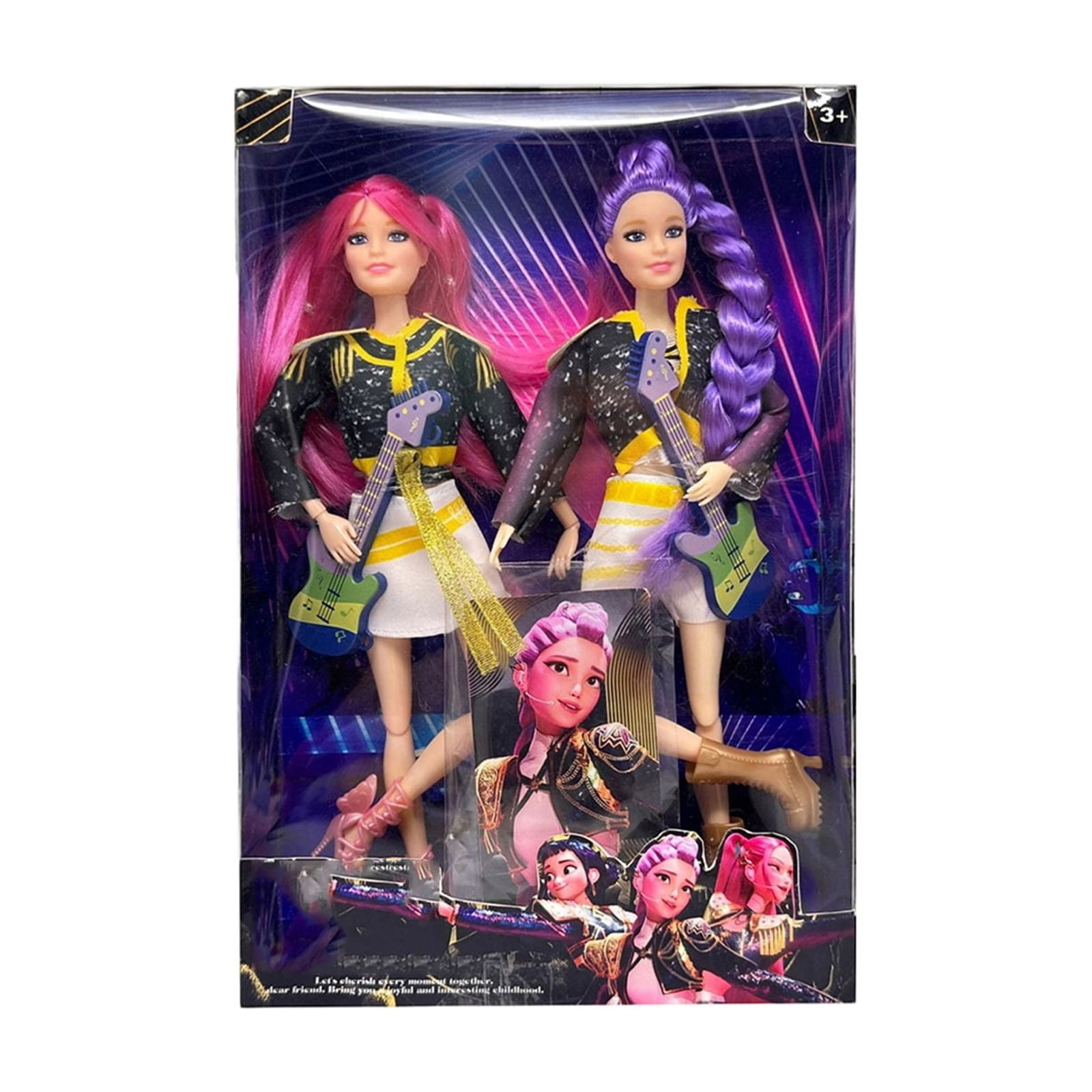 Costume Cosplay K.pop Demon Hunters 3 Pièces – Veste Pailletée + Haut + Short, Pour Enfant (tailles 120/130/140 Cm)