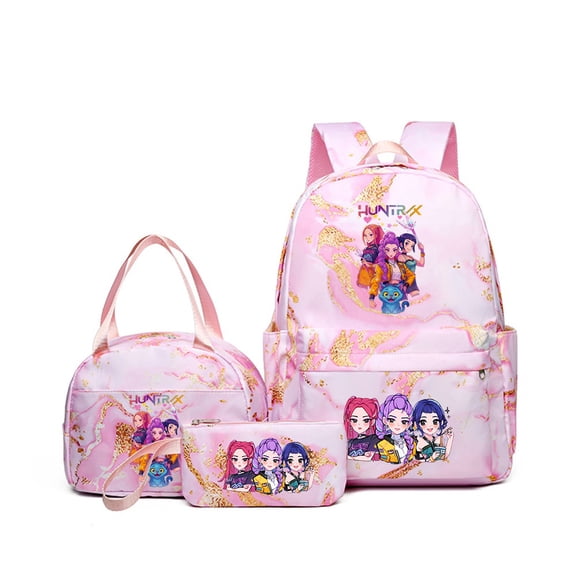 K-pop Wizard Combo Backpack Set (3 Pieces): Lightweight, Large Capacity, Stylish Student Backpack