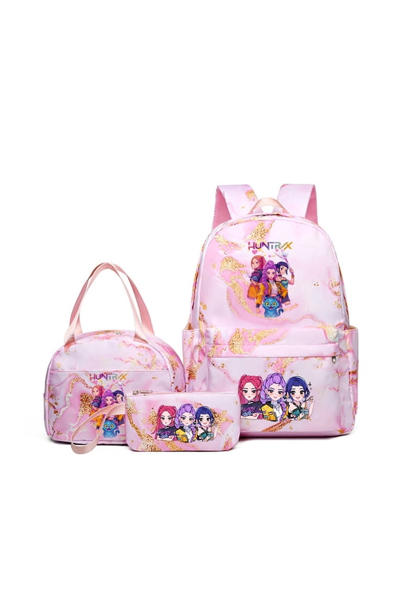 K-pop Wizard Combo Backpack Set (3 Pieces): Lightweight, Large Capacity, Stylish Student Backpack