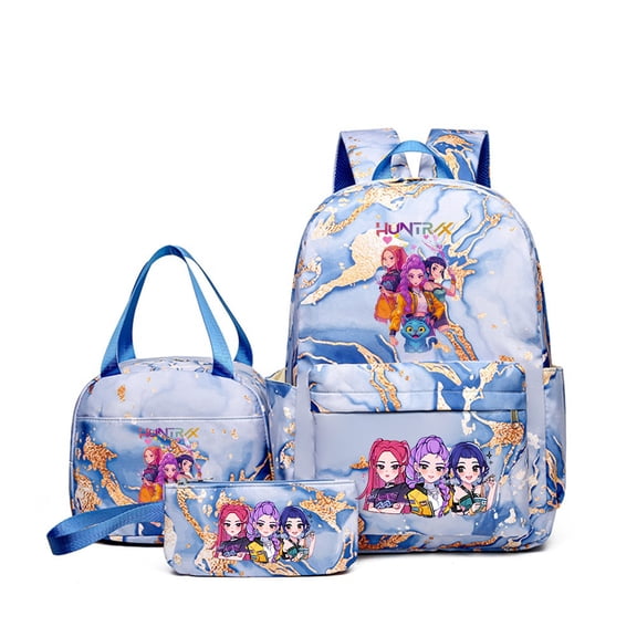 K-pop Wizard Combo Backpack Set (3 Pieces): Lightweight, Large Capacity, Stylish Student Backpack
