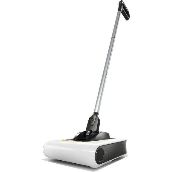 Krcher KB 5 Electric Floor Sweeper Broom, for Carpets, Hardwood Floors and Tiles, Lightweight and Cordless, Ideal for Fur, Hair, Dirt & Dust - White