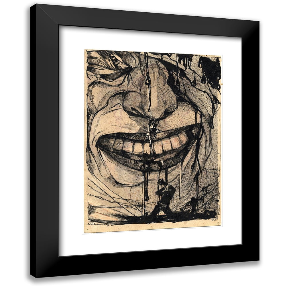 Kārlis Padegs 11x14 Black Modern Framed Museum Art Print Titled - Red ...