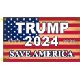 thumbnail image 1 of K's Novelties 3' x 5' Nylon 100D Trump 2024 Save America Vintage Tea Stained Outdoor Flag Banner, 1 of 1