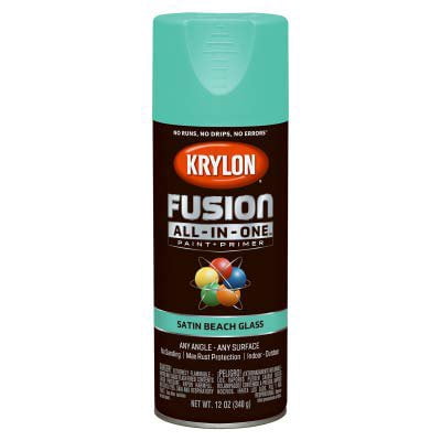 K02731007 Fusion All-In-One Spray Paint + Primer, Satin Beach Glass, 12-oz. - Quantity 6