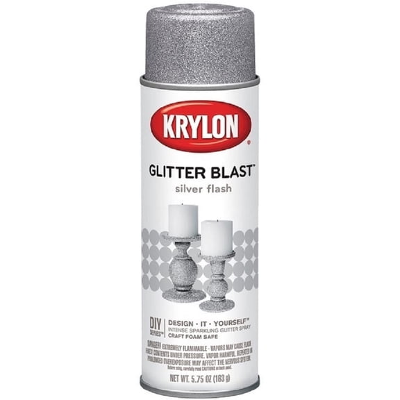 K03802A00 Glitter Blast Glitter for Craft Projects, Silver Flash, 5.75 oz