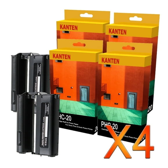 Kodak EasyShare PH-80 Printer Dock Refill Kit - 80-Pack Color Cartridge & 4x6 Photo Paper, Xtralife Lamination