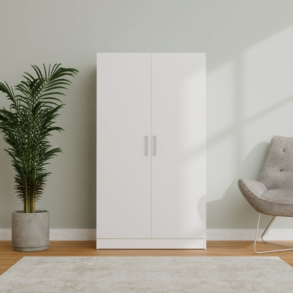 Kappesberg Orlando 2-Door White Utility Cabinet: Practical and Stylish for Any Space, for Adults and Teens.