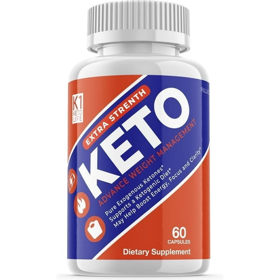 K1 Keto Lifestyle Pills Supplements Advanced Ketogenic Formula 60 Capsules