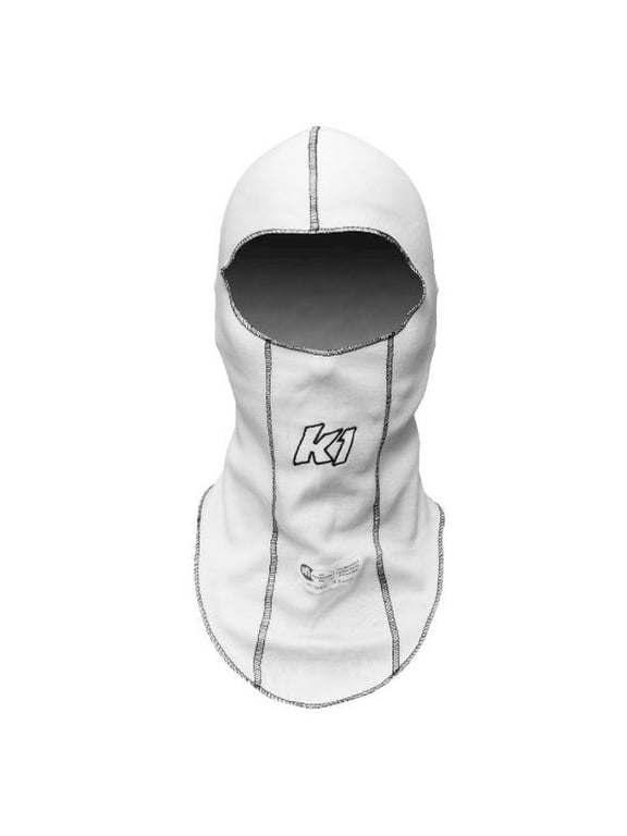 K1 Racegear Balaclava Head Sock White Single Layer