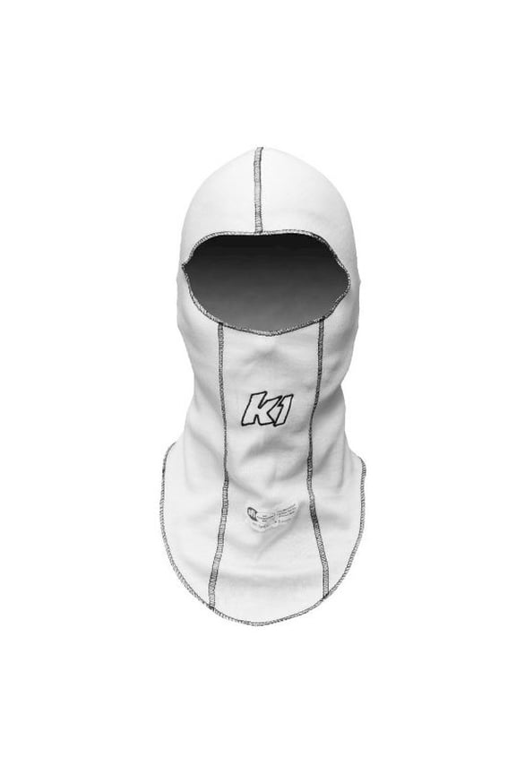 K1 Racegear Balaclava Head Sock White Single Layer