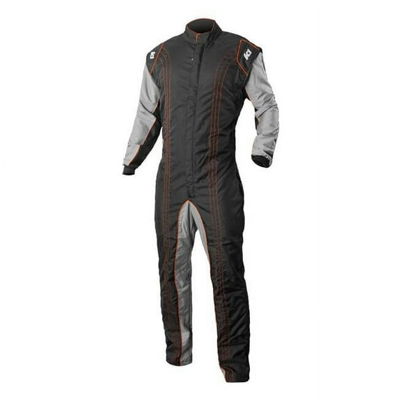 K1 RaceGear 10-GK2-O-L CIK-FIA Level 2 Approved GK2 Level 2 Kart Racing Suit - Orange - Large