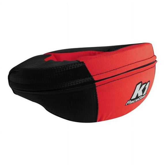 K1 RaceGear 15-NEC-CAR-A Nylon Karting/Racing Neck Collar Red/Carbon Adult Size