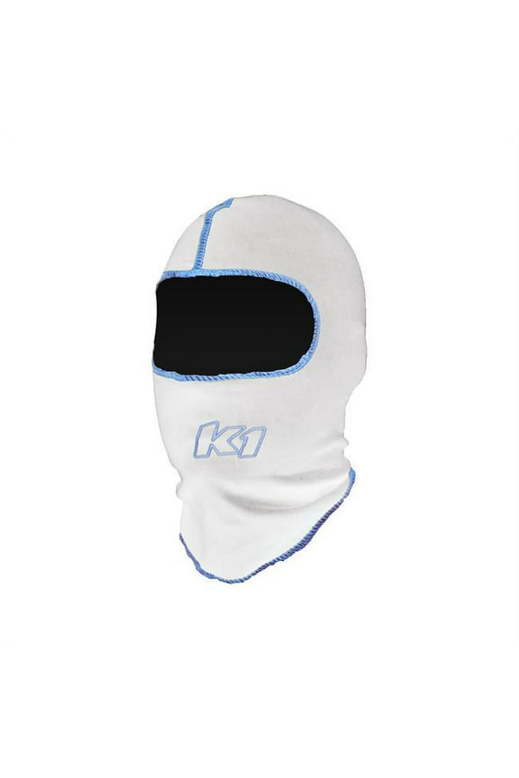 K1 RaceGear 17-CHV-W Balaclava Vented Coolmax Head Sock, White - Universal
