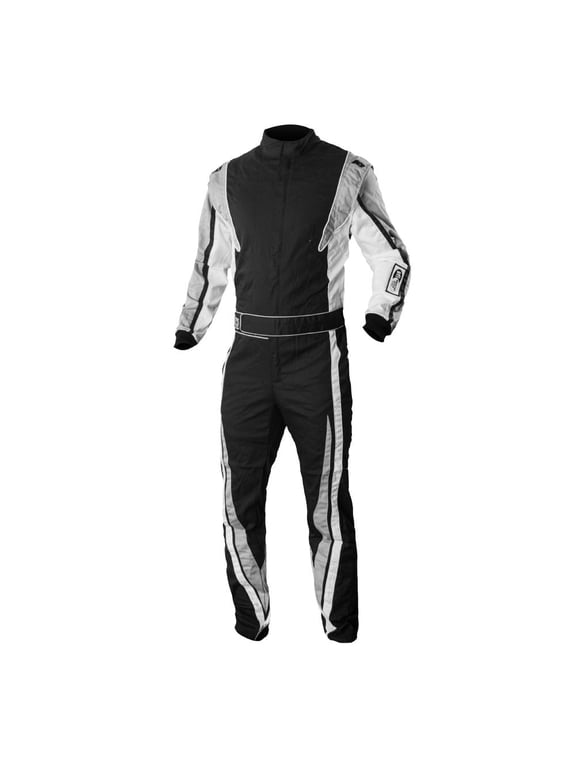 K1 RaceGear 20-VIC-N-L Victory Suit, Black, Grey, Large